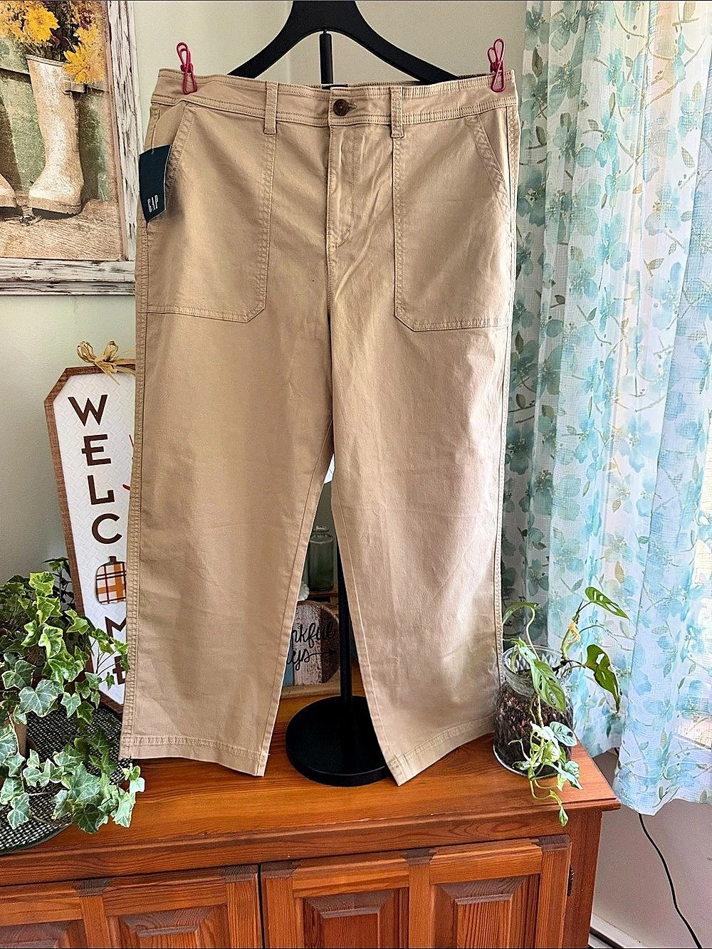 GAP Ankle Trouser Ankle Trousers in Brown Size 16